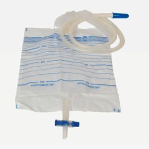 China Disposable 2000ML Medical PVC Urinary Bag With Push Pull Valves For Liquid Leading WL2007 on sale