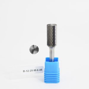 China 40 CrMo Shank Single Cut 6mm Shank SB Cylinder End Cut Carbide Burr Bits for Metal on sale