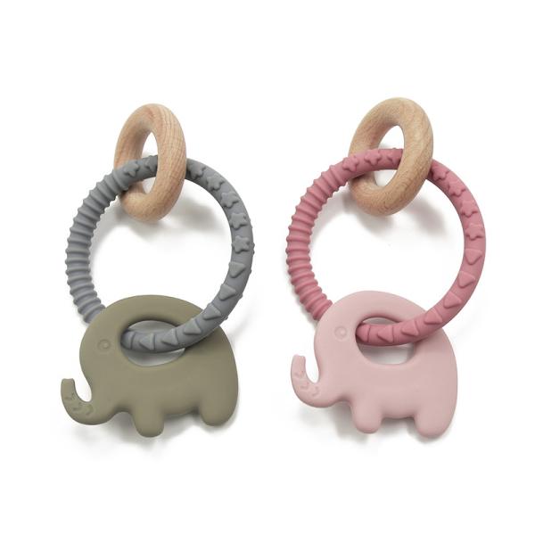 Buy Diameter 8cm Silicone Teething Rattle at wholesale prices