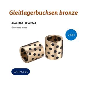Gleitlagerbuchsen Bronze Alloy Bronze Gleitlager Bushing With Graphite Inserted