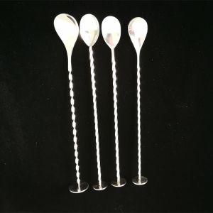 China Nice Durability Bartending Tools Stainless Steel Mixing Spoon Lengthy Twisted on sale