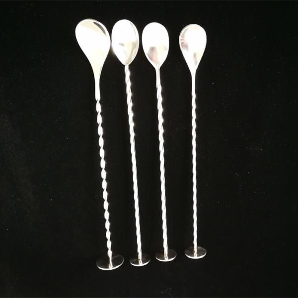 Buy Nice Durability Bartending Tools Stainless Steel Mixing Spoon Lengthy Twisted at wholesale prices
