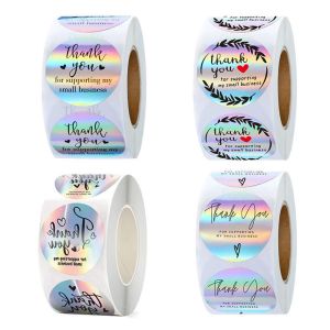 Personalized Custom Logo Printing Laser Film Labels Rainbow Reflective Foil