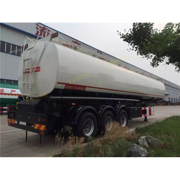 3 Axles Petrol Fuel Tanker Semi Trailer For Crude Oil Transportation