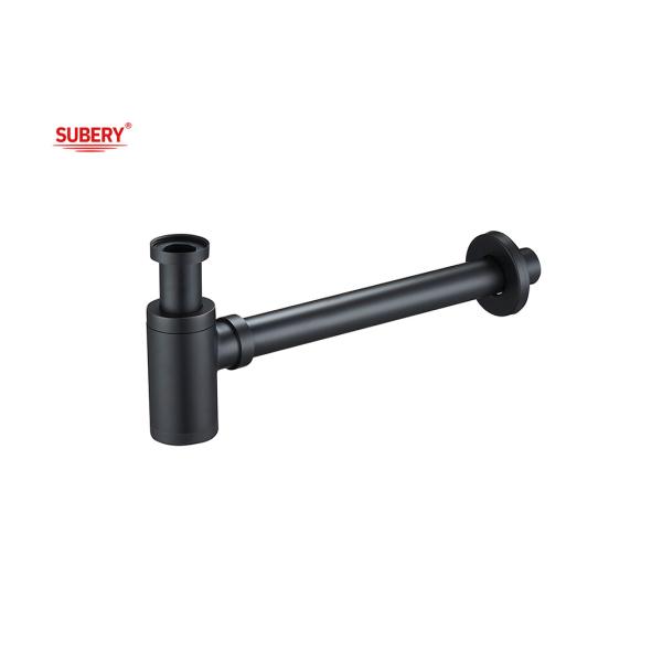 Matt Black Siphon Bathroom OEM Lavatory Sink Drains For Wash Basin Zinc Bottle