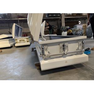 Rectangle Stainless Metal Casket Case With Durable Metal Construction