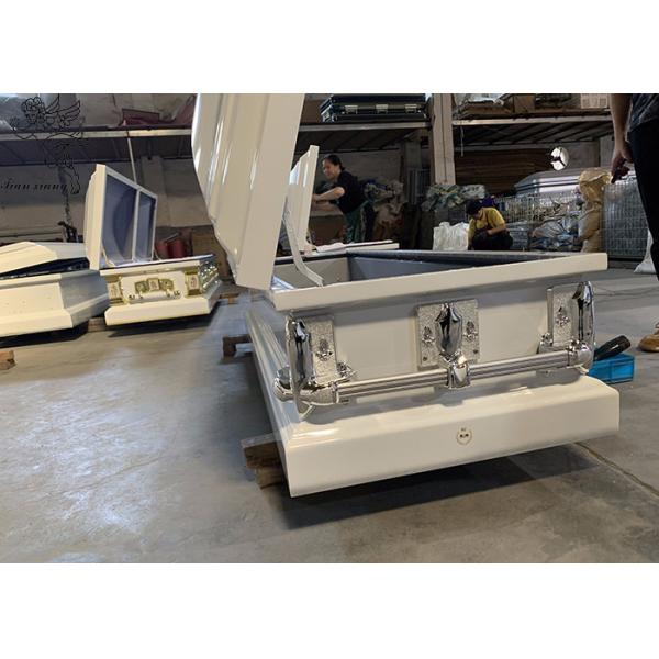 Buy Rectangle Stainless Metal Casket Case With Durable Metal Construction at wholesale prices