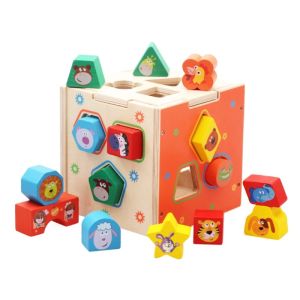 Wooden Geometric Toy Teaching Aid Baby Brain Development Problem Solving