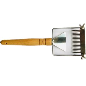 Durable Uncapping Fork With Small Wooden Handle and Adjustable Screw for