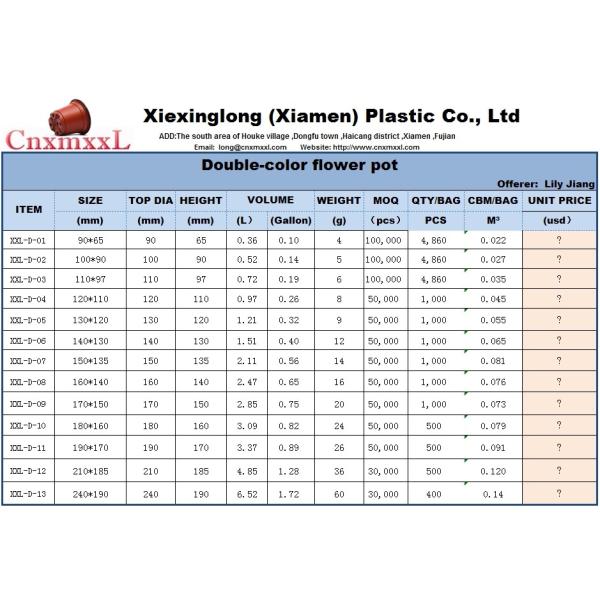 competitive price high-quality hydroponic fresh flower pot pp double color plastic flower pot