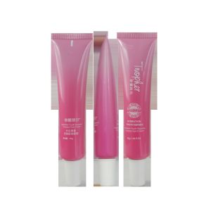 empty cosmetics tubes pe face wash packaging tube with bamboo printing cap
