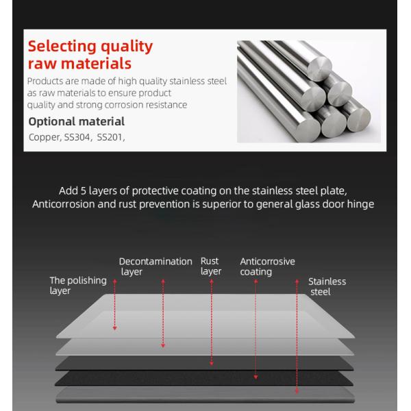 Stainless Steel Wall Mount Bathroom Shower Glass Clamp Square Corner Clip Heavy Duty