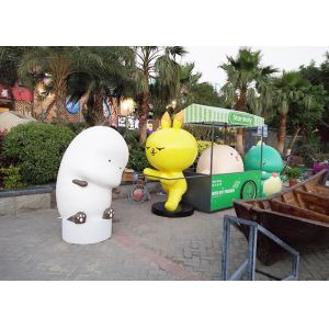 Handmade Fiberglass Cartoon Statues Goog Looking Appearance Custom Size