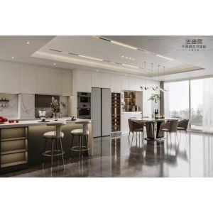 Fadior Full Stainless Steel Custom Kitchen Cabinet - Modern Minimalist White