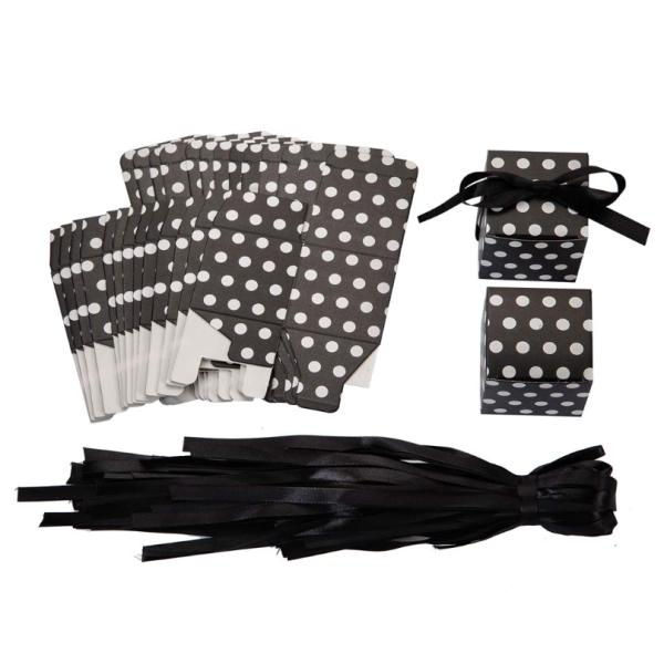 Gold And Sliver Stamping Christmas Gift Box With Ribbon Luxury Style