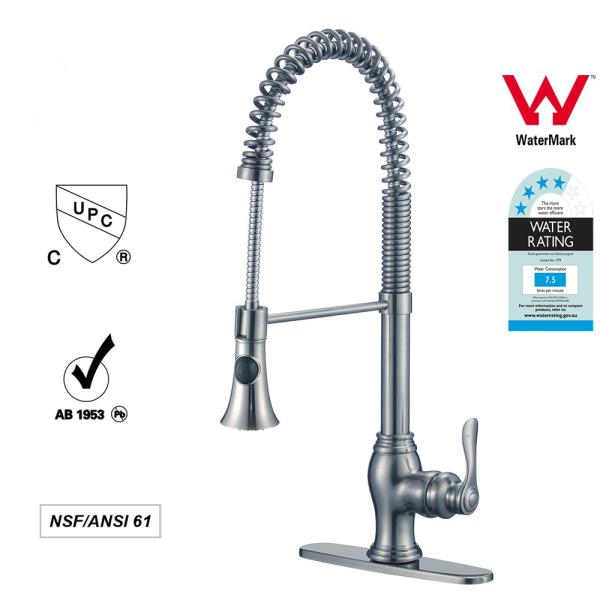 Buy Sanitary Ware Singe Handle kitchen Faucet with Pull out Tap ODM / OEM at wholesale prices