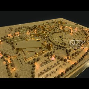 Egypt Mockup Landscape Model Architecture Brass 1/1000 OEM
