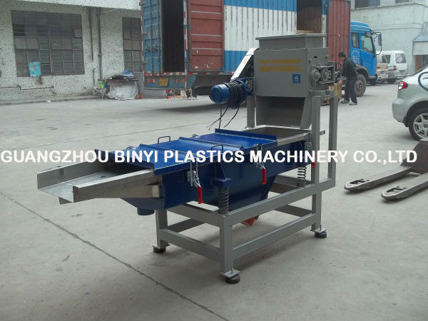 Canton factory linear vibrating screener double layer 3 kinds material separating machine