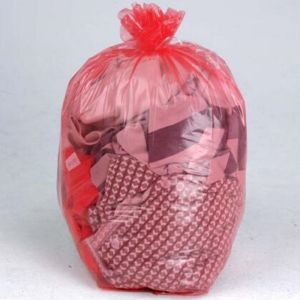 200pcs Red Disposable Water Soluble Laundry Bags With Red Strip