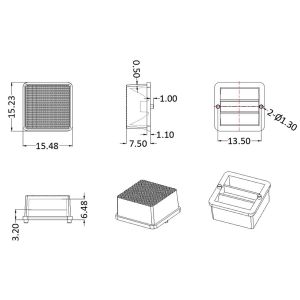 3030 Light Source High Power Single Lens 30×90° for Eco-Material 14.07×14.92mm