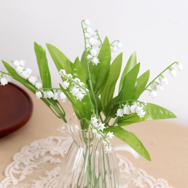 Buy Simulated small lily of the blue ins style fresh and light decorative items, wedding bride's hand bouquet, plastic artificial flower factory wholesale at wholesale prices