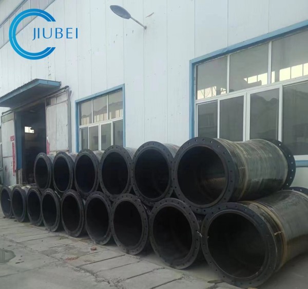 High Tensile Synthetic Yarn Reinforced Rubber Discharge Hose For Sand / Slurry /