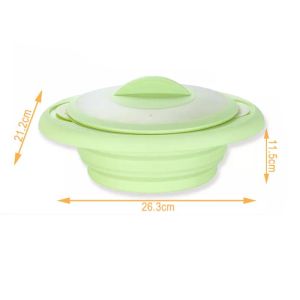 Hot Resistant Kitchen Utensil Food Grade Collapsible Silicone Food Steamer