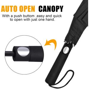 Double Canopy 210T Nylon Windproof 600g Sun Umbrella 3 Fold