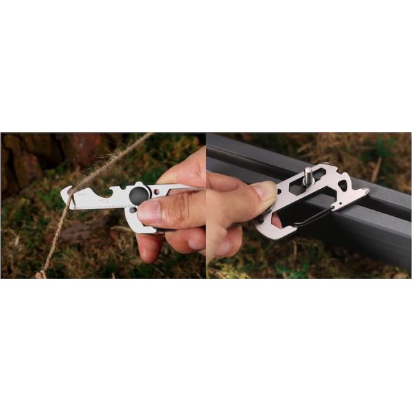 74*35*6MM Precision Sandblasting 420 Stainless Steel Mini Multi-Purpose EDC Tool Card Silver Metal Bottle Opener