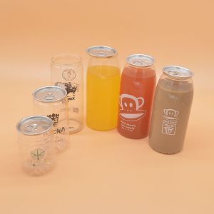 Transparent 350ml 57mm Diameter Beverage Plastic Bottle