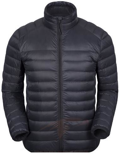 Buy Packable Mens Light Down Jacket Standard Thickness Plain Dyed Type Sustainable at wholesale prices