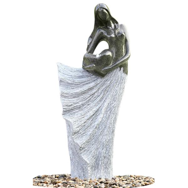 Buy Classical Black Marble Statue Water Fountains In Fiberglass Material at wholesale prices