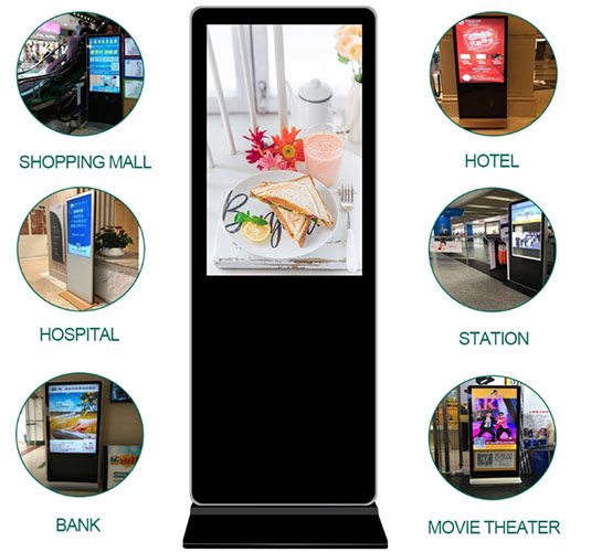 HD Wall Mounted Digital Signage 400 Nits Brightness For Indoor Advertising