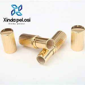 Custom Luxury Metal Gold Aluminium Empty Lipstick Tube Container Plastic