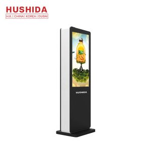 Waterproof Floor Standing Advertising Display 75 Inch Intel Chipset