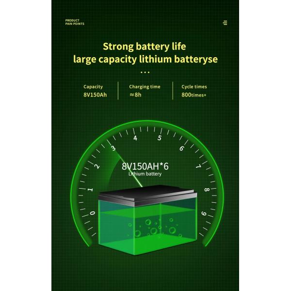 ODM Service 6 Passenger Electric Off Road Hunting Golf Cart for 70-90km Driving Mileage