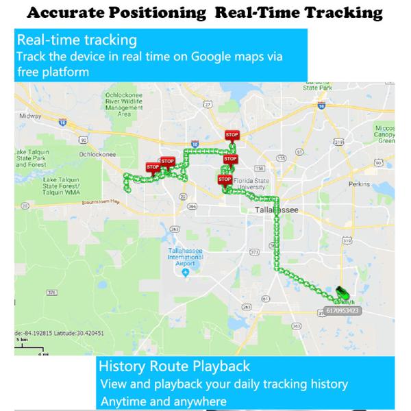 Waterproof 4G LTE Gps Tracker Real Time Tracking 100mAh 3.7V
