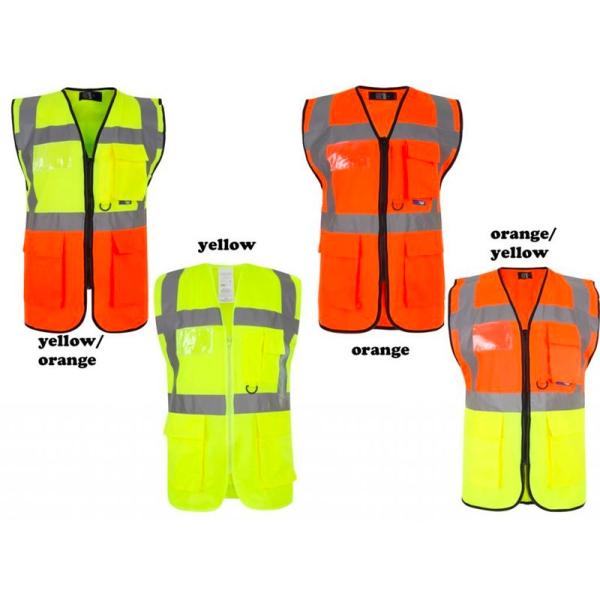 Comfortable High Reflective Safety Vest , Attractive Style Red Safety Vest