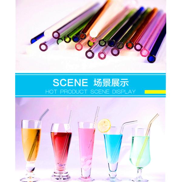 Heat Resistant Drinking Borosilicate Glass Straw Eco Friendly
