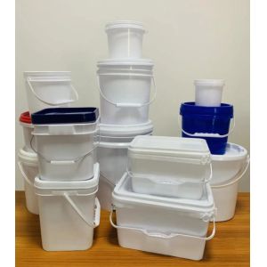 Stackable Clear Plastic Five Gallon Buckets Convenient Storage Solution