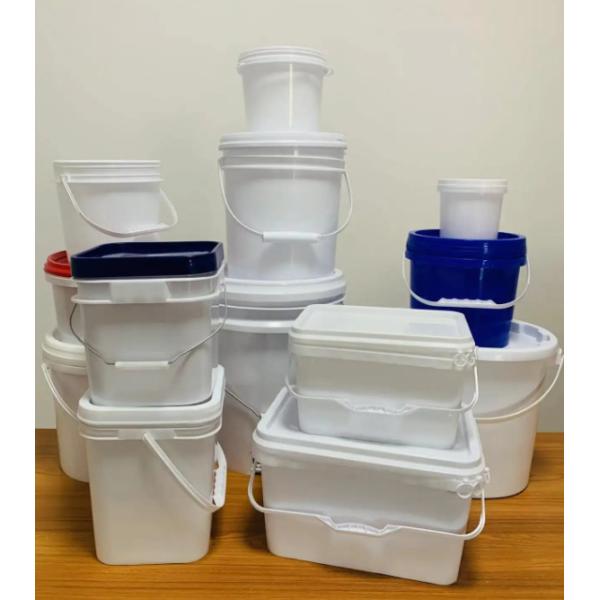 Buy Stackable Clear Plastic Five Gallon Buckets Convenient Storage Solution at wholesale prices