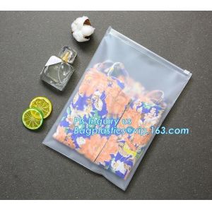 Flat Pouch Bag Type Clear PVC Plastic Slider k bag, swimwear packaging eva bags