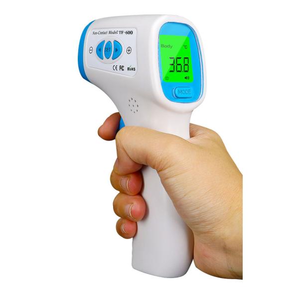 White Lcd Display Tricolor Backlight Digital Infrared Thermometer Body Temerature Test
