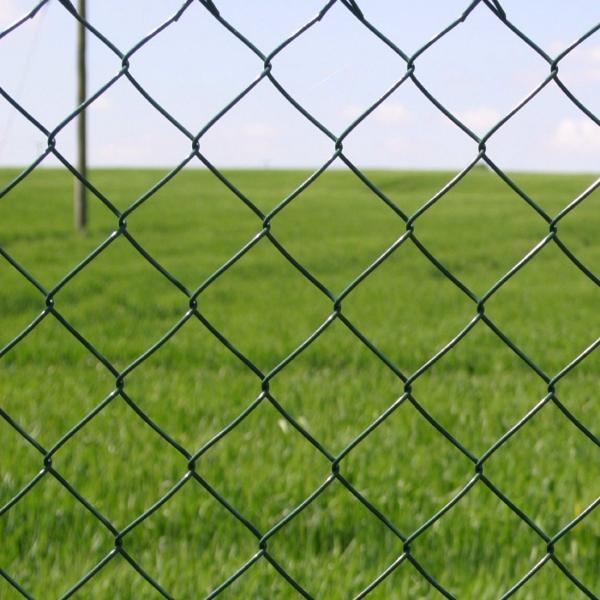 Buy PVC Coated Black Chain Link Fence Cost/Cyclone 2.1m*15m*50mm*3.3mm*52.8kg at wholesale prices
