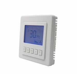 Digital LCD Room Thermostat HAVC Fan Coil Unit 3A Current Load ABS Material