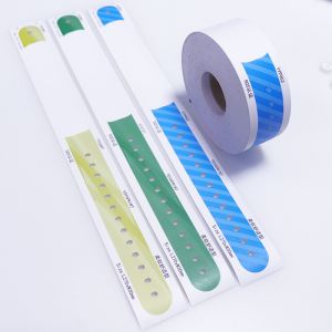 Round Hospital Patient Wristband ID Bracelet With UPC Bar Code