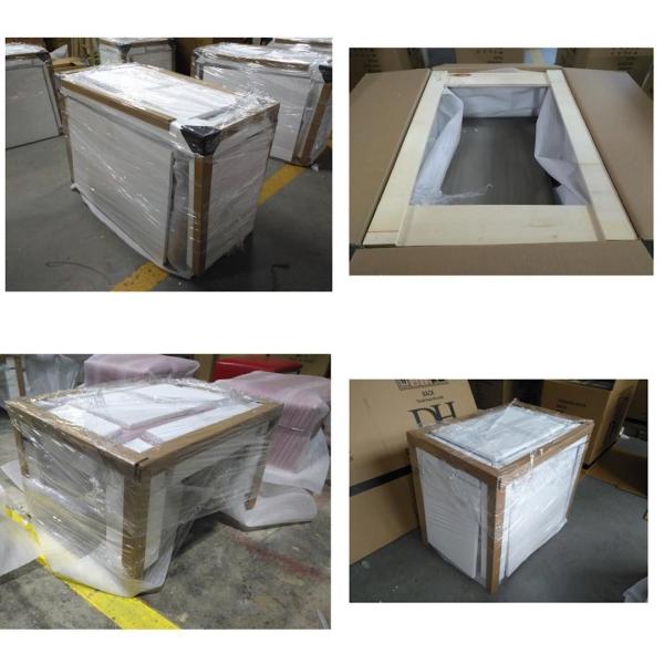 Customizable Design MDF Living Room Coffee Table With Walnut Veneer Solid Wood Base