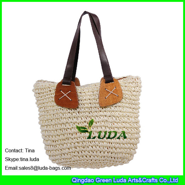 Buy LUDA high quality straw bags summer new paper straw beach bags at wholesale prices