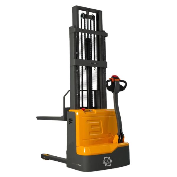 New design 1.5ton 3m Fully walkie electric stacker with night lighting and speakers for safety