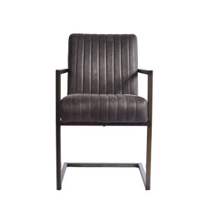 Antique Restaurant Armrest Furniture 87cm 51cm Leathaire Dining Chair